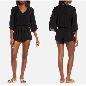Elan Black Cover-up Romper NWT